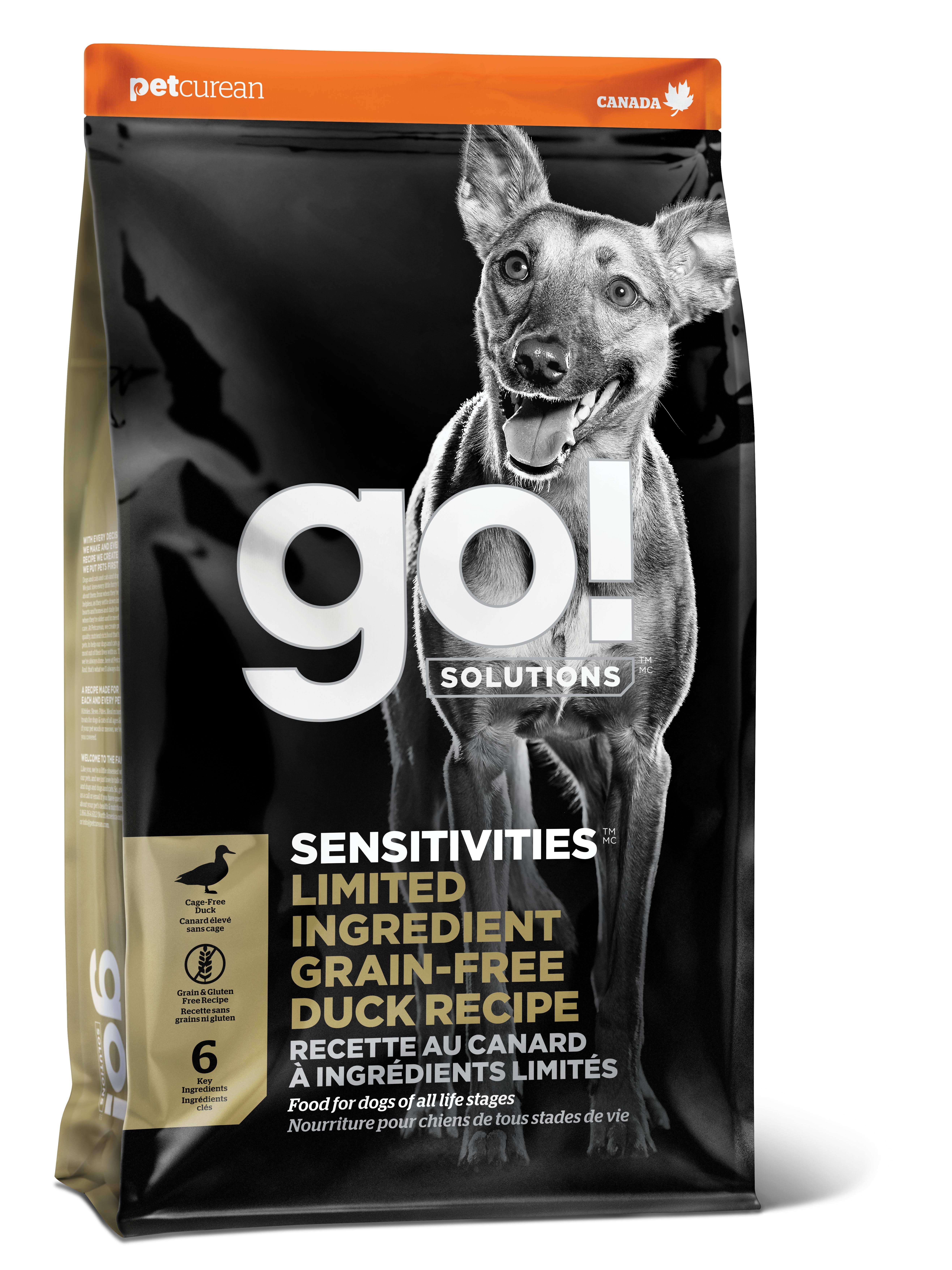 Go! Solutions Sensitivities Limited Ingredient Duck Grain-Free Dry Dog Food, 22-lb