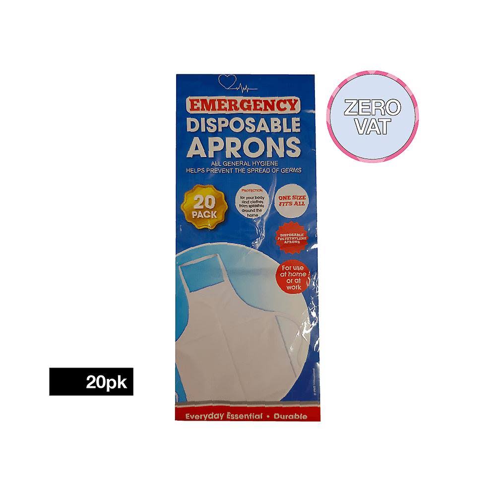 123 Hair and Beauty Disposable Apron Clear - 20 Pack