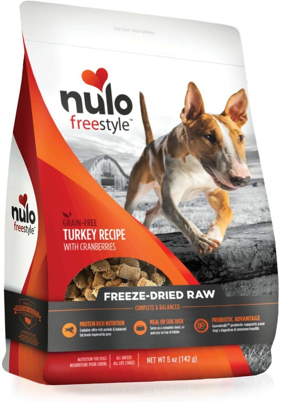 Nulo Freestyle Freeze Dried Raw Grain Free Turkey Dog Food 5oz