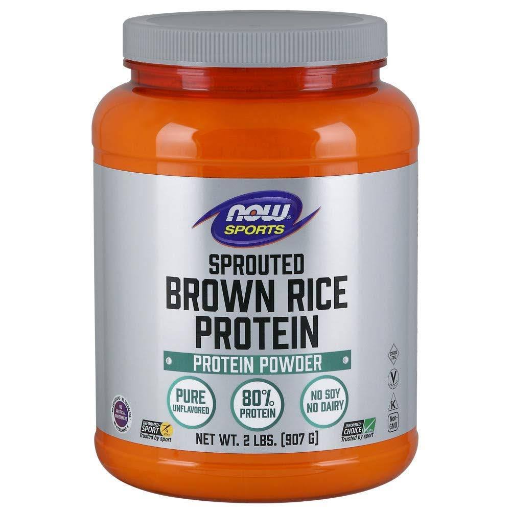 Now Sports Sprouted Brown Rice Protein Powder - 2lb