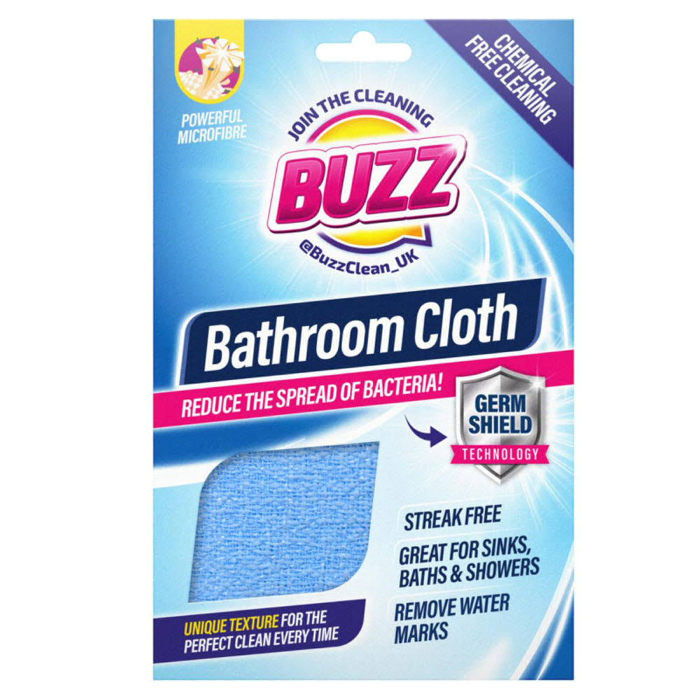 Buzz Microfibre Bathroom Cloth with Germ Shield Technology