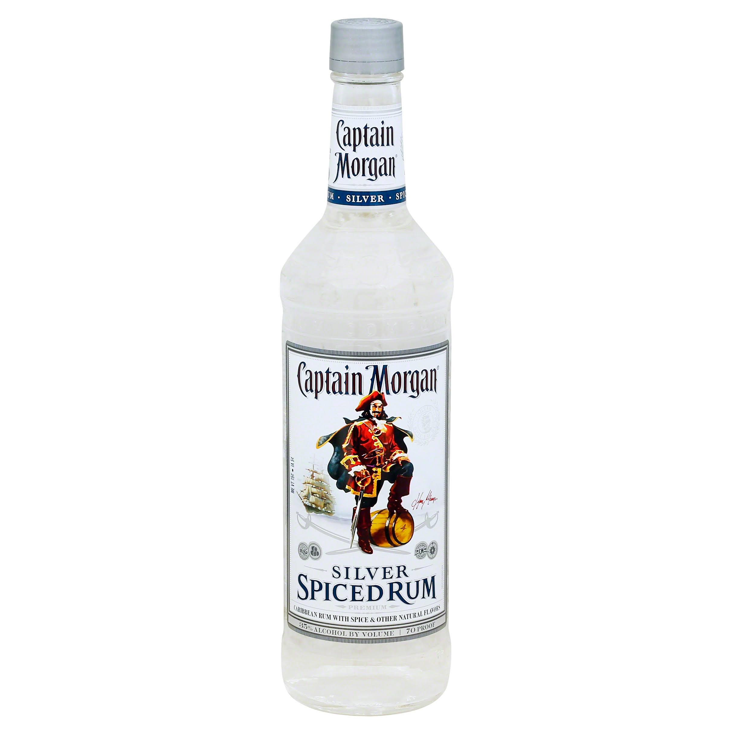 Captain Morgan Rum, Spiced, Silver - 750 ml