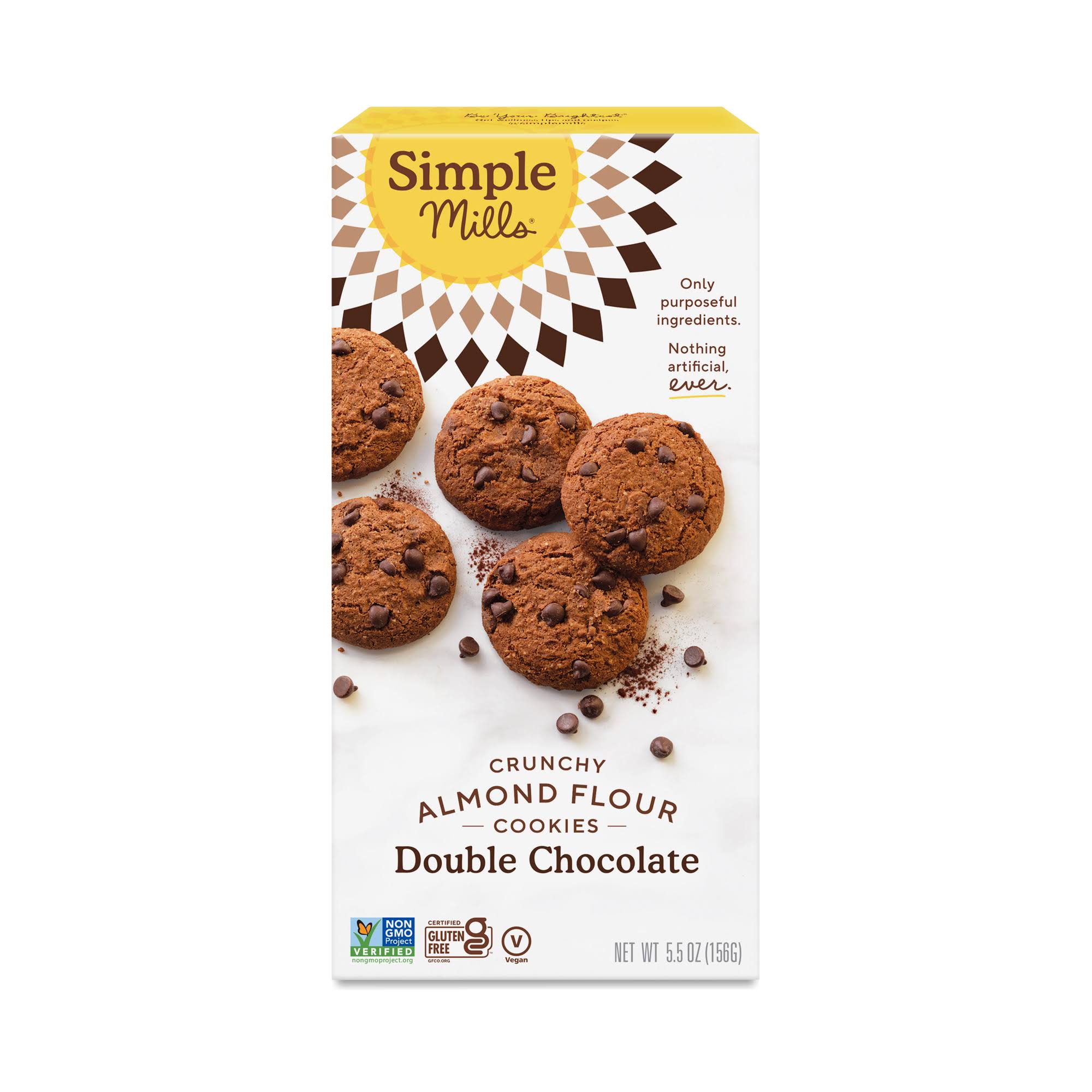 Simple Mills Naturally Gluten Crunchy Cookies - Double Chocolate, 5.5oz