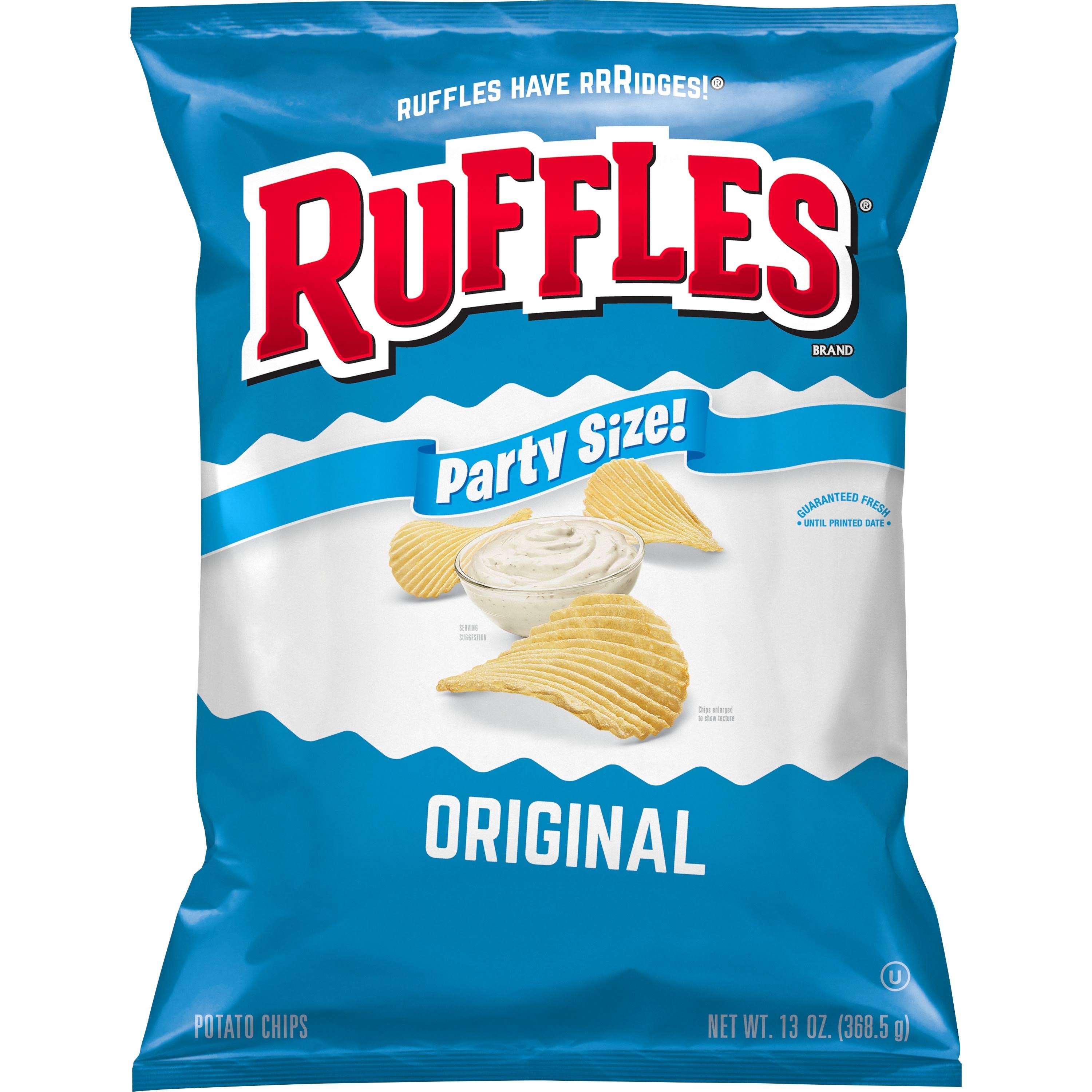 Ruffles Potato Chips Original Party Size Bag, 13 Oz