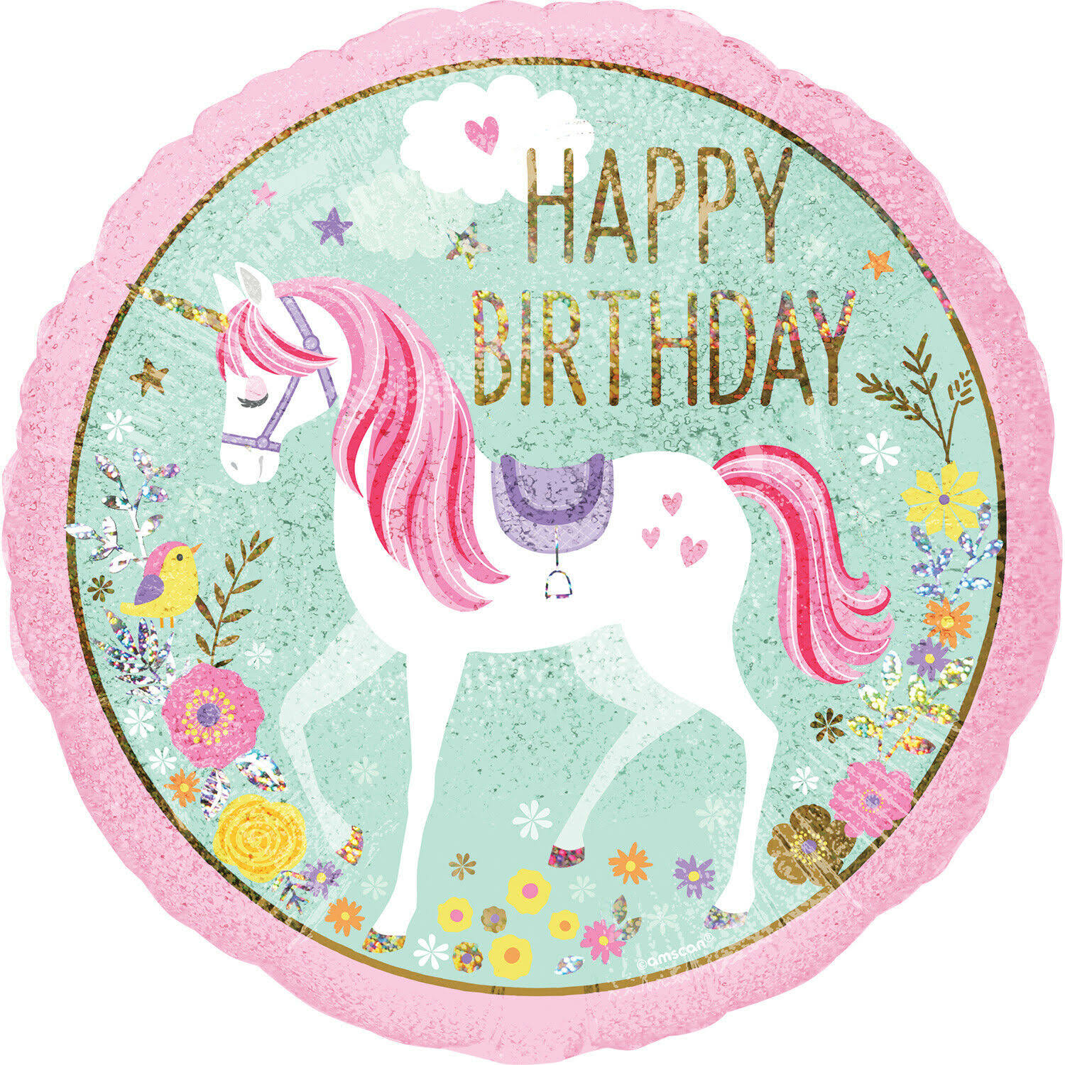 Amscan Magical Unicorn Happy Birthday Foil Balloon