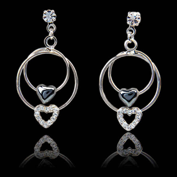 Hematite True Love Earrings