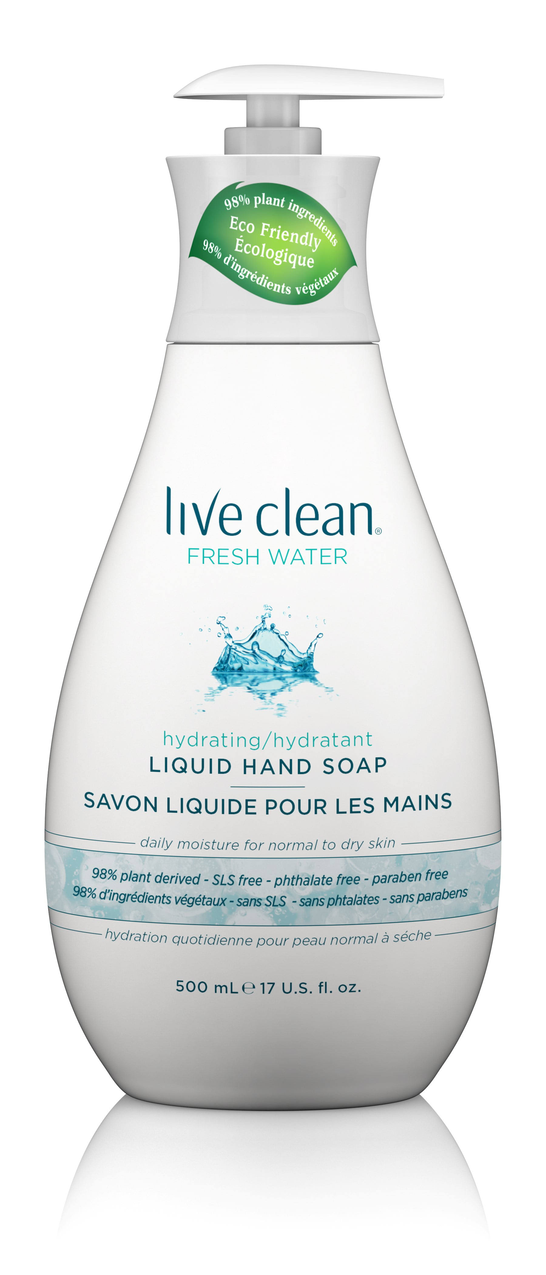 Live Clean Fresh Water Hydrating Liquid Hand Soap - 500ml