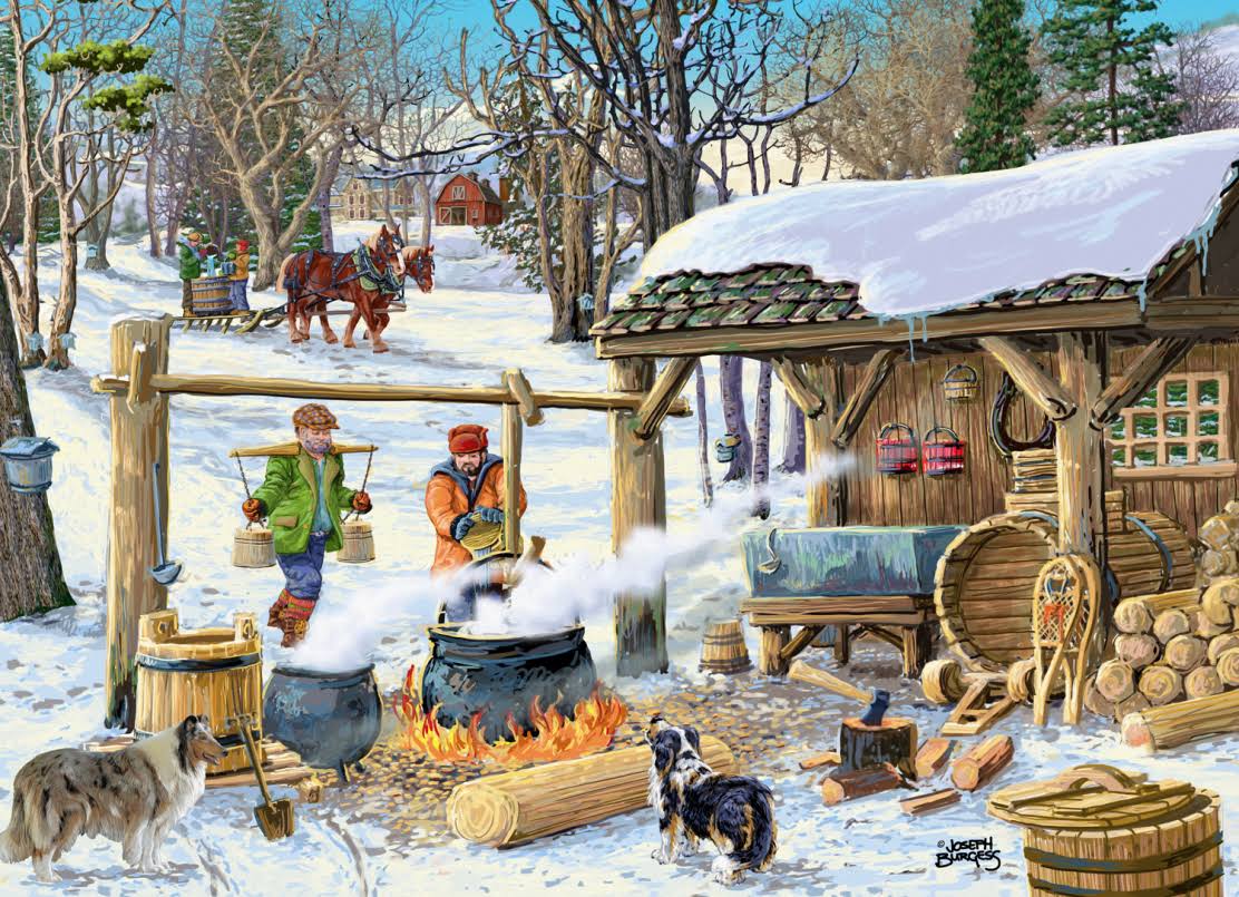 Vermont Christmas Company Maple Syrup Time Jigsaw Puzzle 1000 Piece