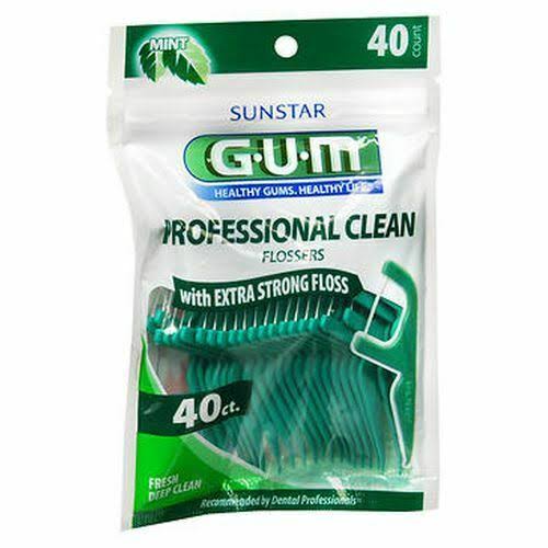 Gum Professional Clean Flossers Fresh Mint 40 EACH