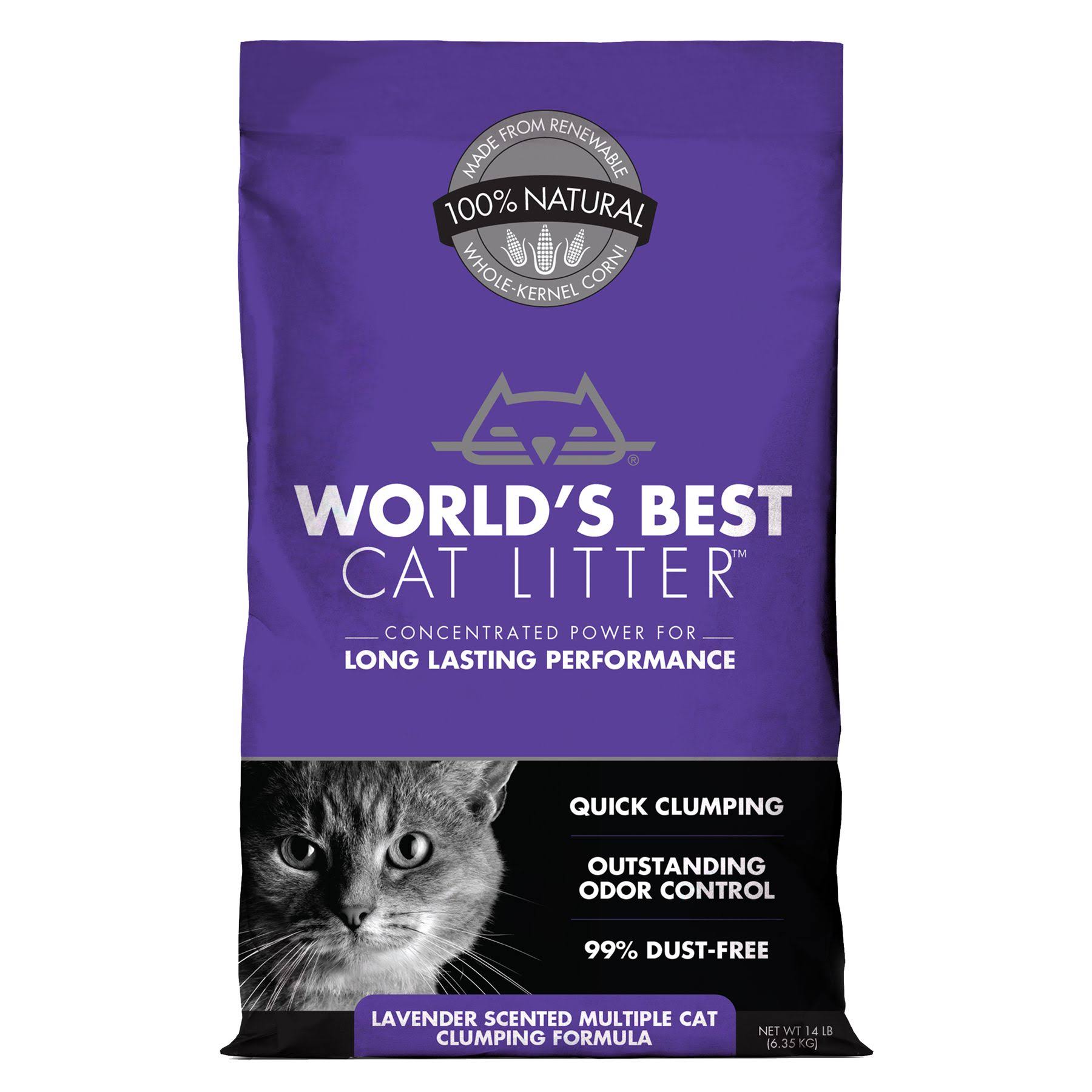 World's Best Scented Multiple Cat Litter - Lavender, 6.35kg
