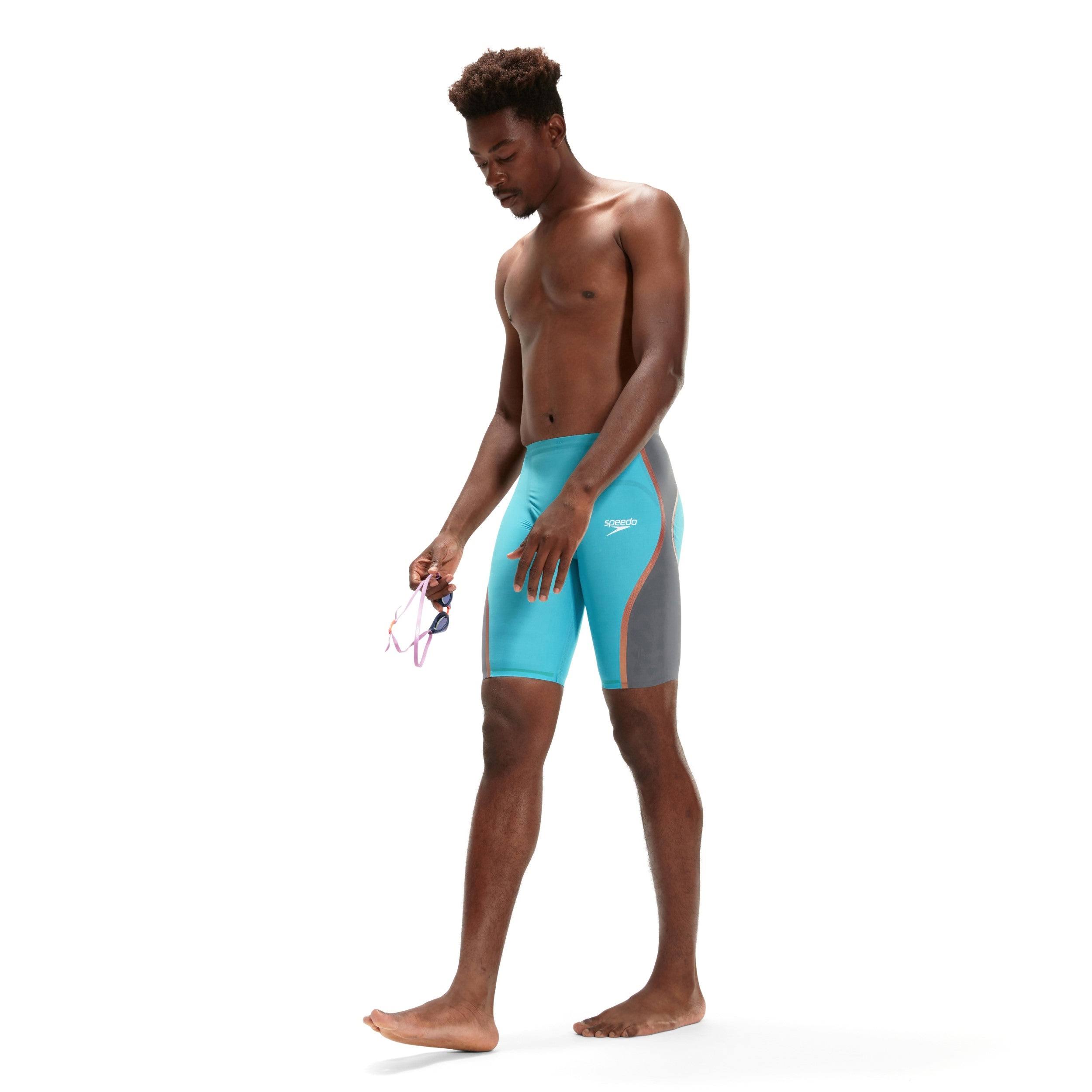 Speedo Men's Fastskin LZR Pure Intent Jammer Tech Suit Swimsuit - Aqua Beam | Nylon/Lycra - Swimoutlet.com