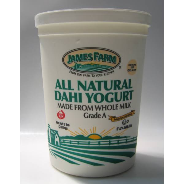 James Farm All Natural Dahi Whole Milk Yogurt - 5 lb