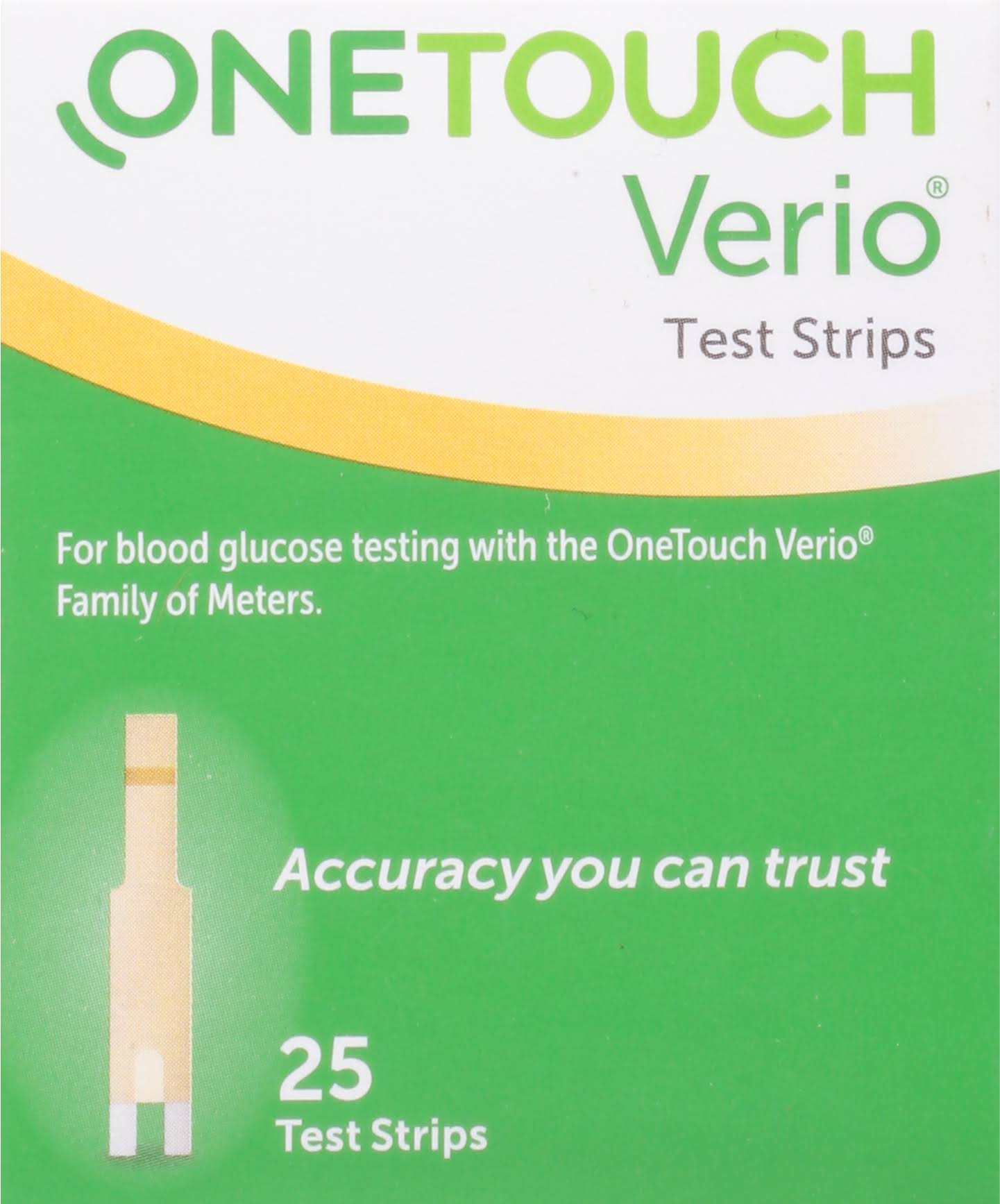 One Touch Verio Blood Glucose Test Strips - 25pk
