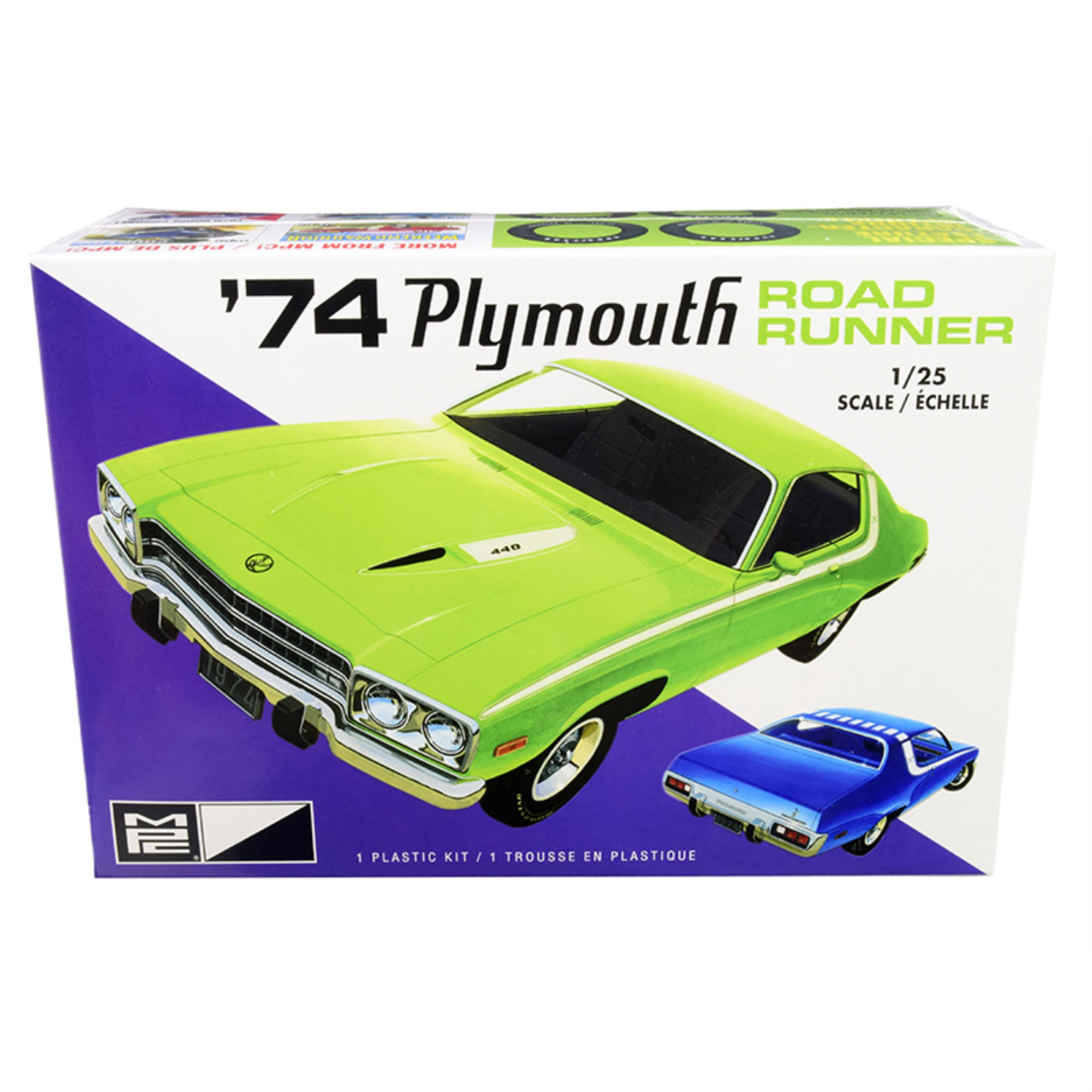 MPC 920m 1974 Plymouth Road Runner 2t Model Kit - 1/25 scale