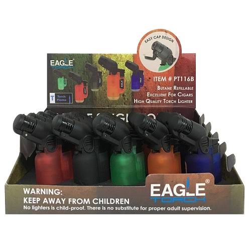 Eagle Torch Lighters Asst Clear Clrs Wholesale, Cheap, Discount, Bulk (Pack of 20)