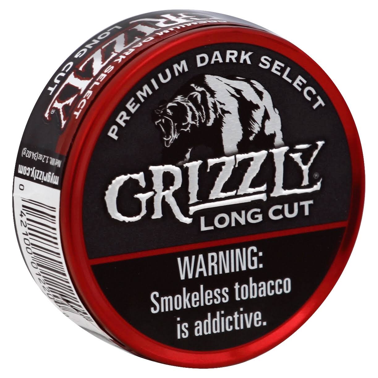 Grizzly Moist Snuff, Long Cut - 1.2 oz