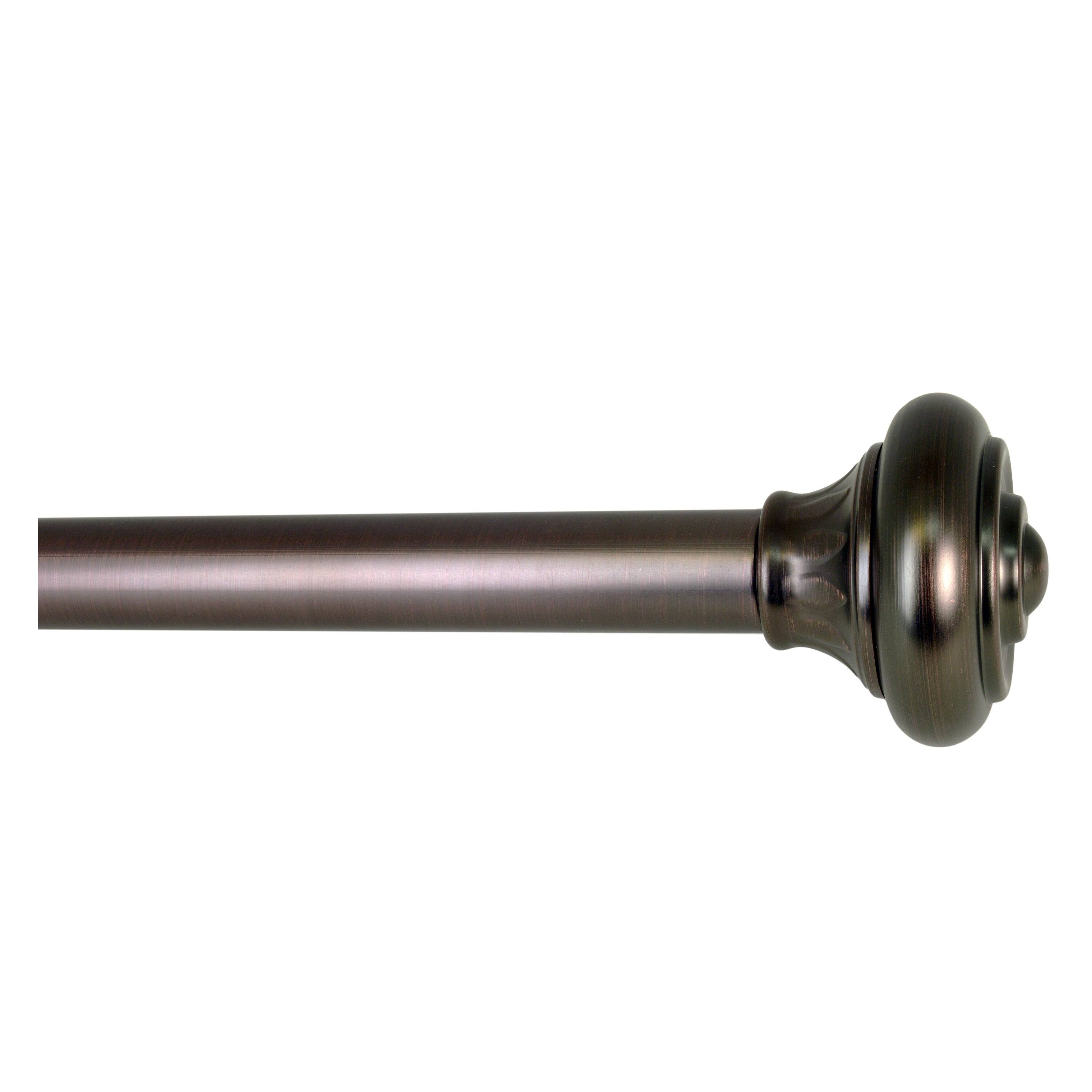 Versailles Home Fashions 86-144-in Lexington Rod with Royale Finial - Antique Bronze/Brown LX0886-78