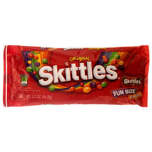 Skittles Candies, Bite Size, Original, Fun Size - 6 packs, 3.2 oz