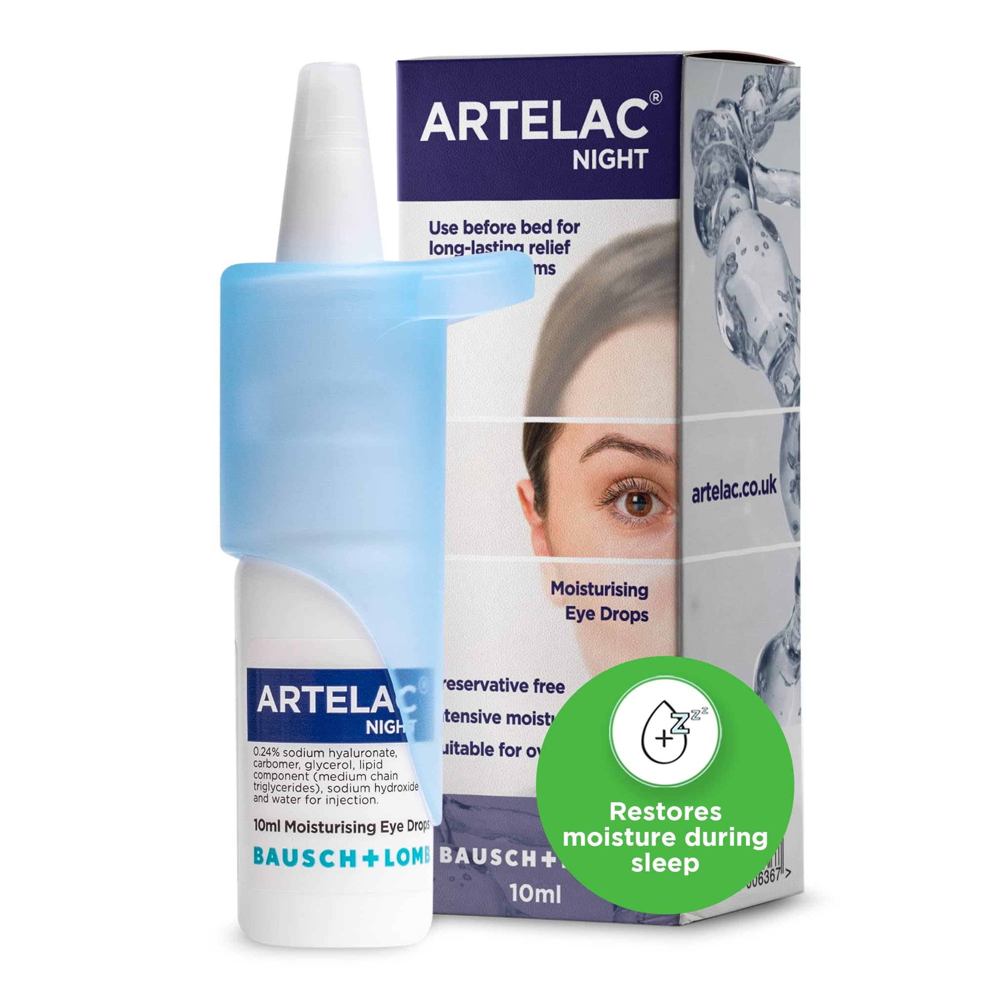 Artelac Night Eye Drops 10ml Provides Immediate Relief and Long-Lasting Moisturisation