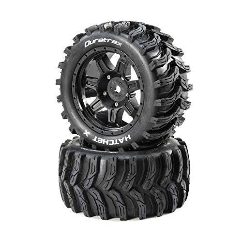 Duratrax Hatchet x Belted Mounted Tires, 24mm Black (2), DTXC5503
