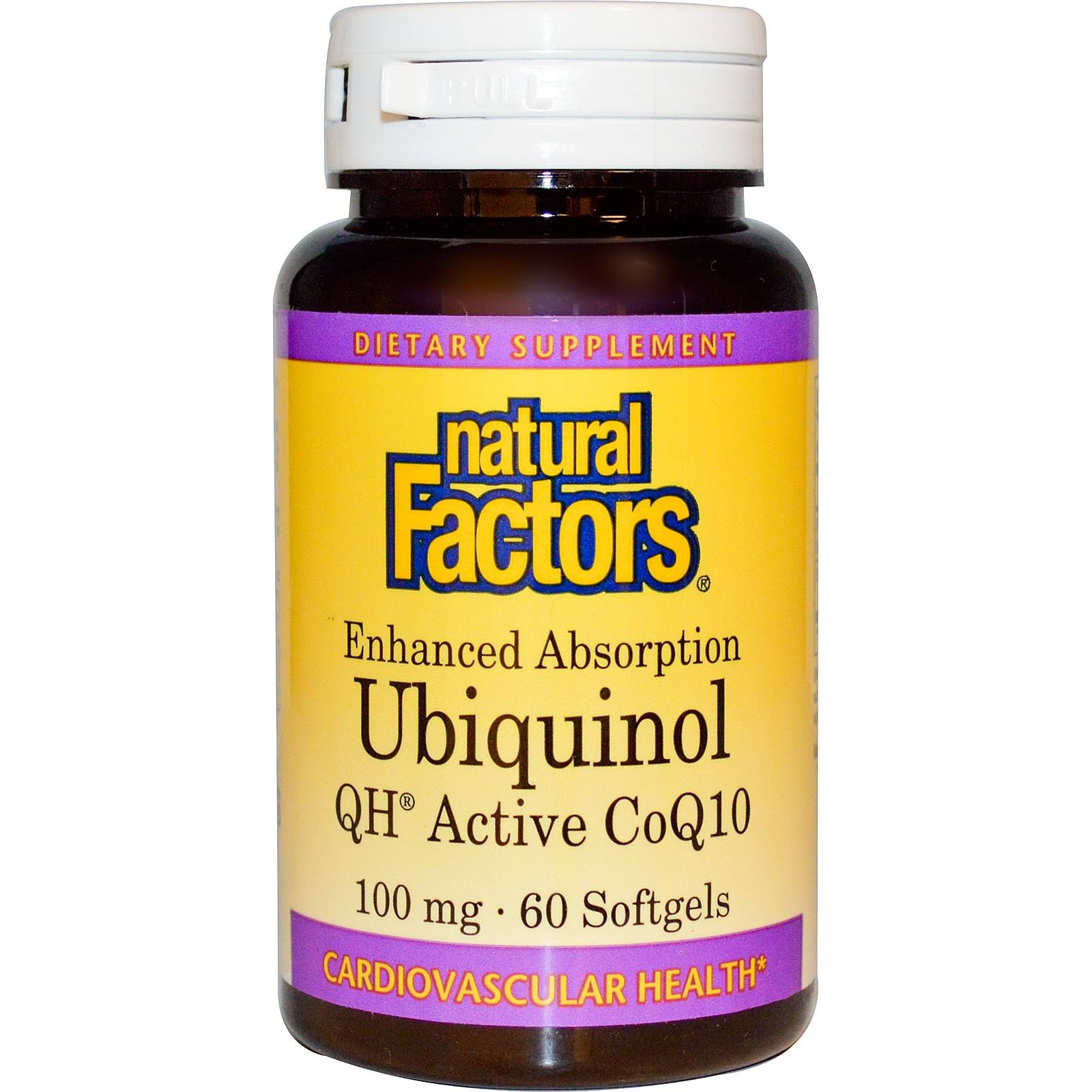 Natural Factors Ubiquinol 100Mg Dietary Supplement - 60 Softgels