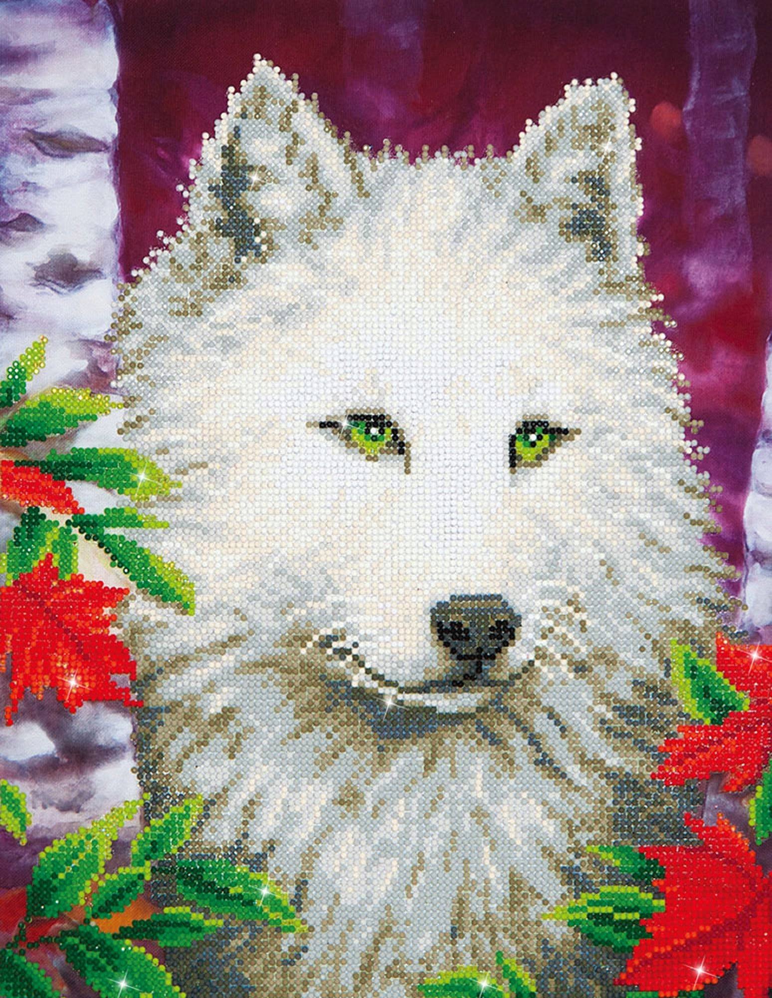Diamond Dotz Diamond Embroidery Facet Art Kit - White Wolf, 14" x 18"