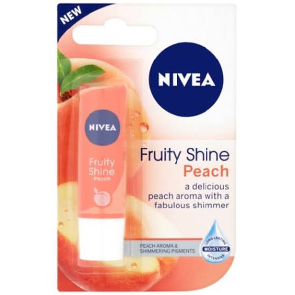 NIVEA Caring Lip Balm - Peach Shine, 5ml
