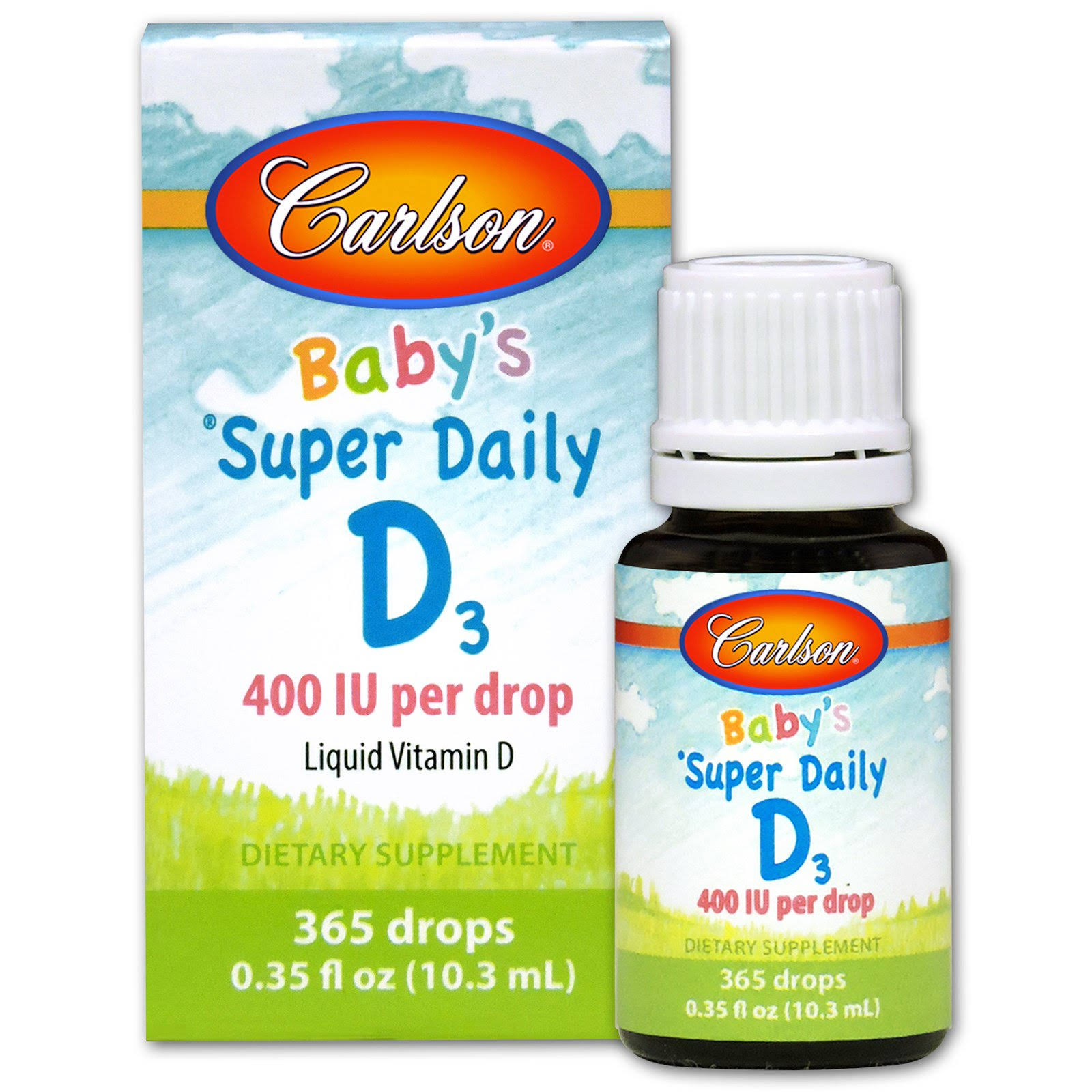 Carlson Labs Kid's Super Daily D3 - 400 IU, 365 Drops