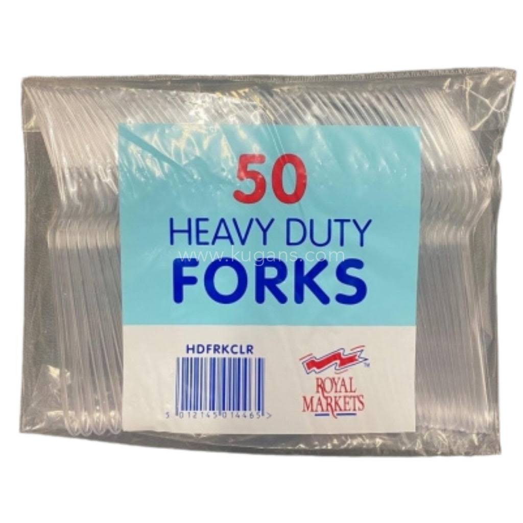 Royal Markets Heavy Duty Forks - Clear, 50 Pack