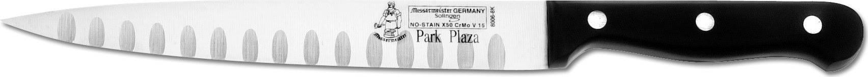 Messermeister Park Plaza Kullenschliff Carving Knife - Black, 8"