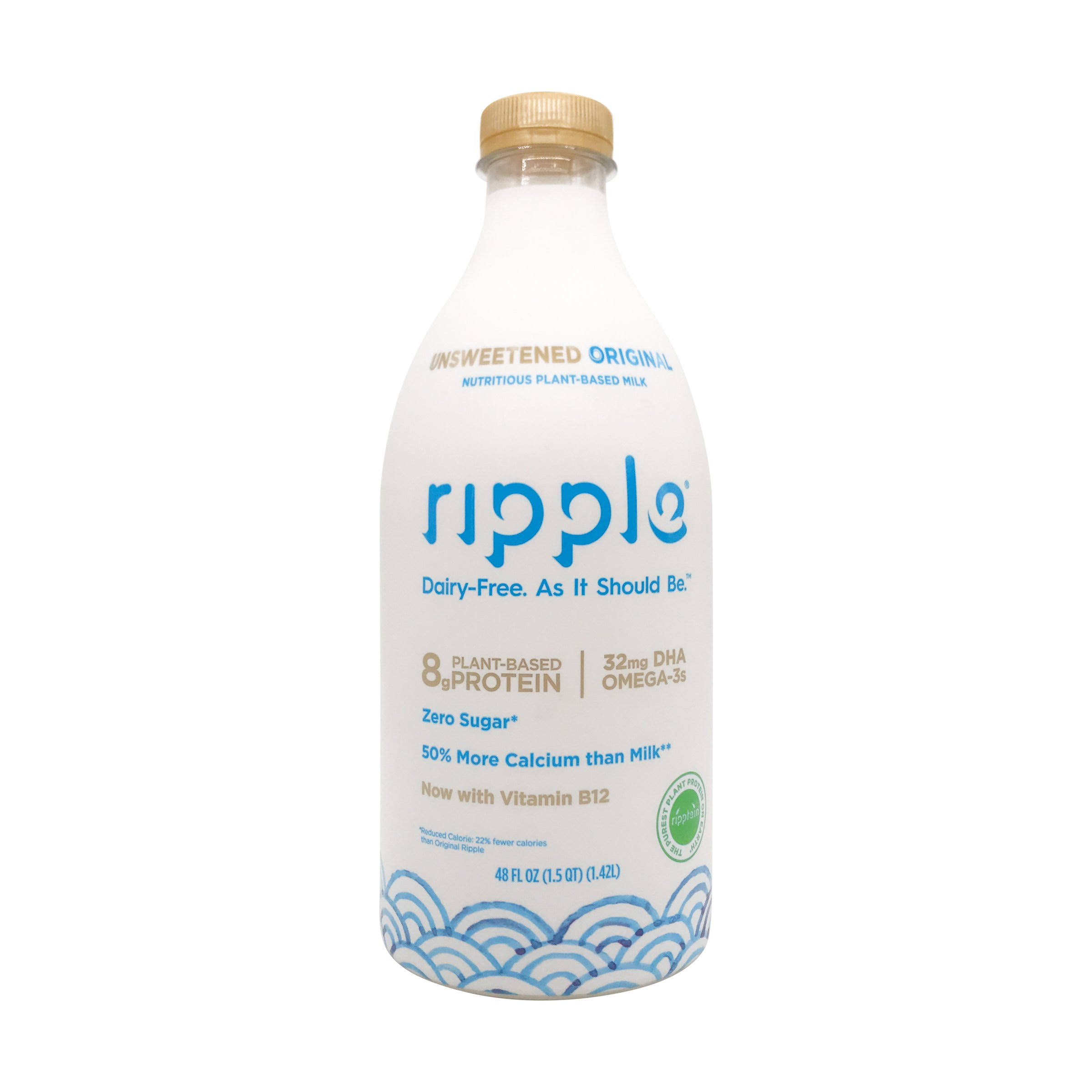 Ripple Dairy Free Original Pea Milk - Unsweetened, 48oz