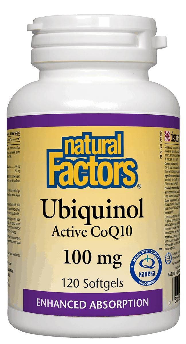 Natural Factors Ubiquinol Qh Active Coq10 - 100mg, 120 Softgels