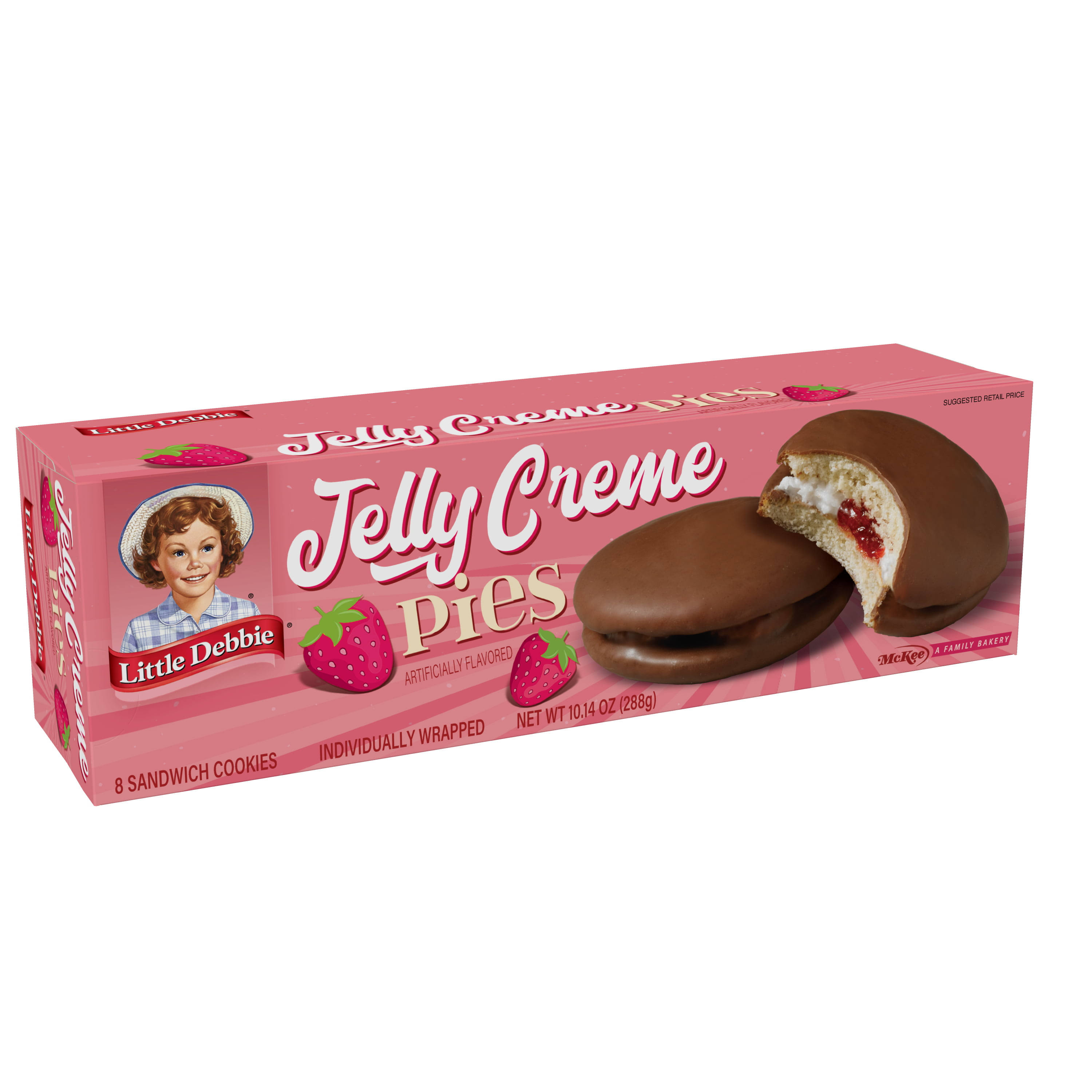Little Debbie Jelly Creme Pies - Strawberry, 8ct, 9.8oz