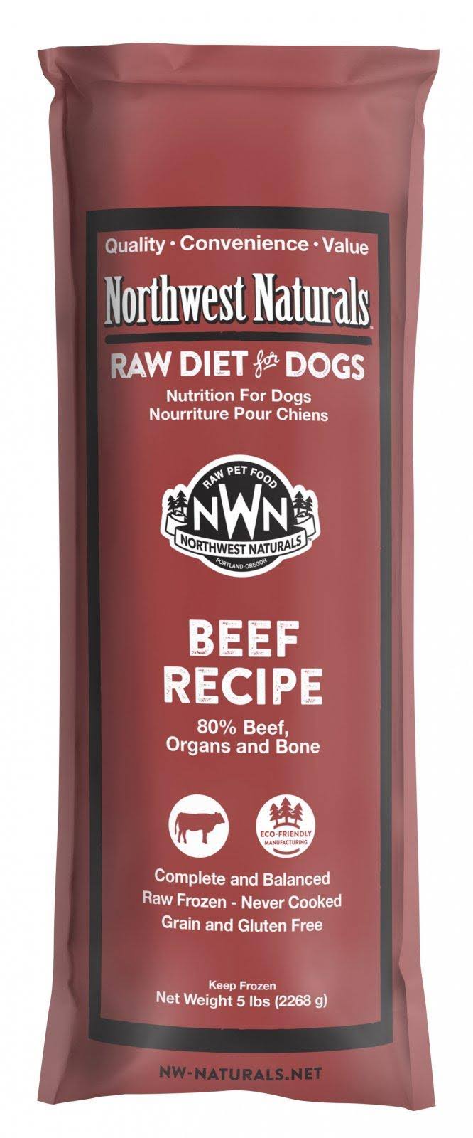 Northwest Naturals Beef Chub Frozen Raw Dog Food 5lb