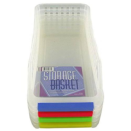 Bulk Buys Storage Basket - Plastic, Clear, 11"x4-3/4"