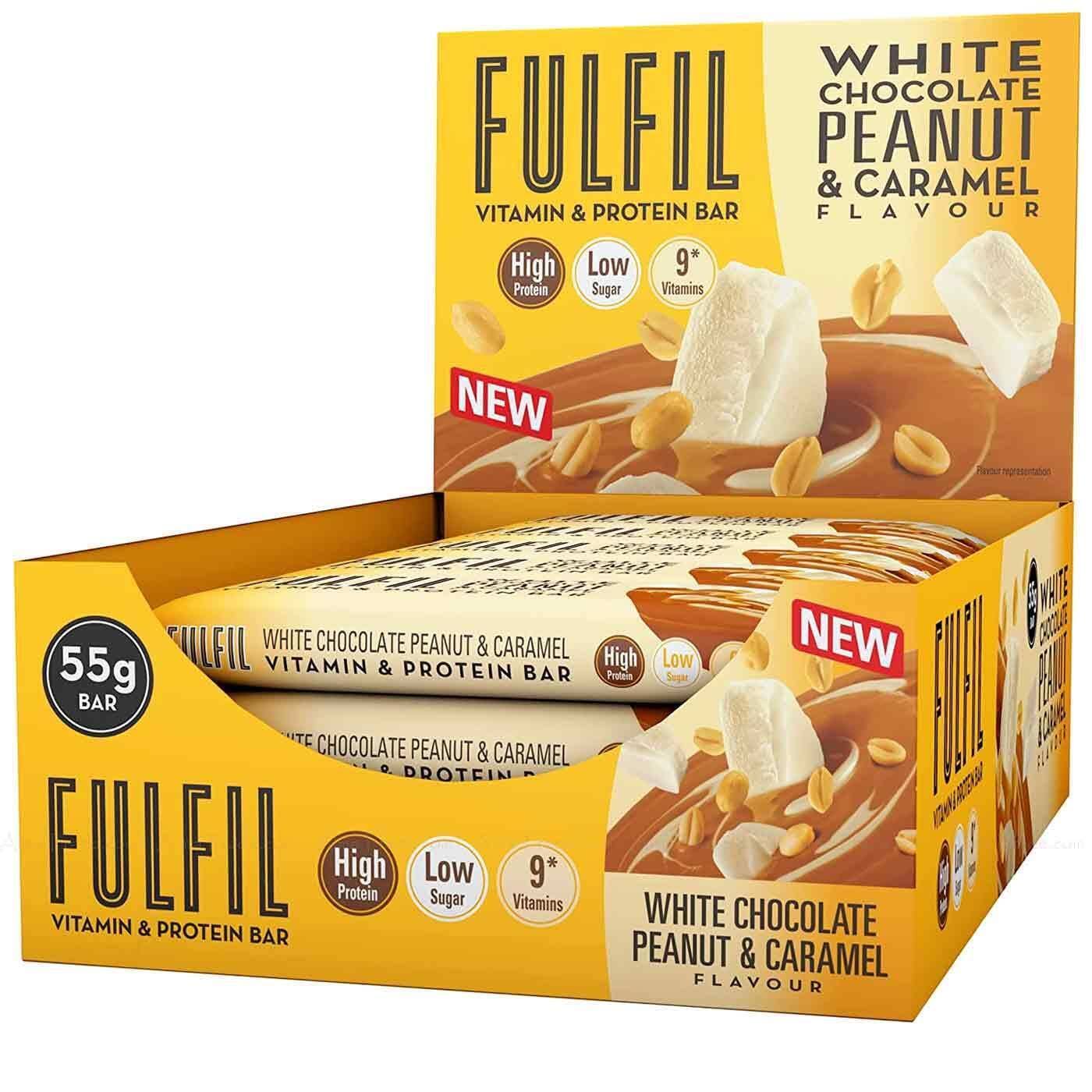 Fulfil Nutrition Vitamin & Protein Bar 15x55g White Peanut & Caramel