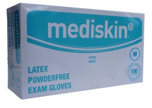 Mediskin Medium Latex Powder Free Gloves - 100 Pack