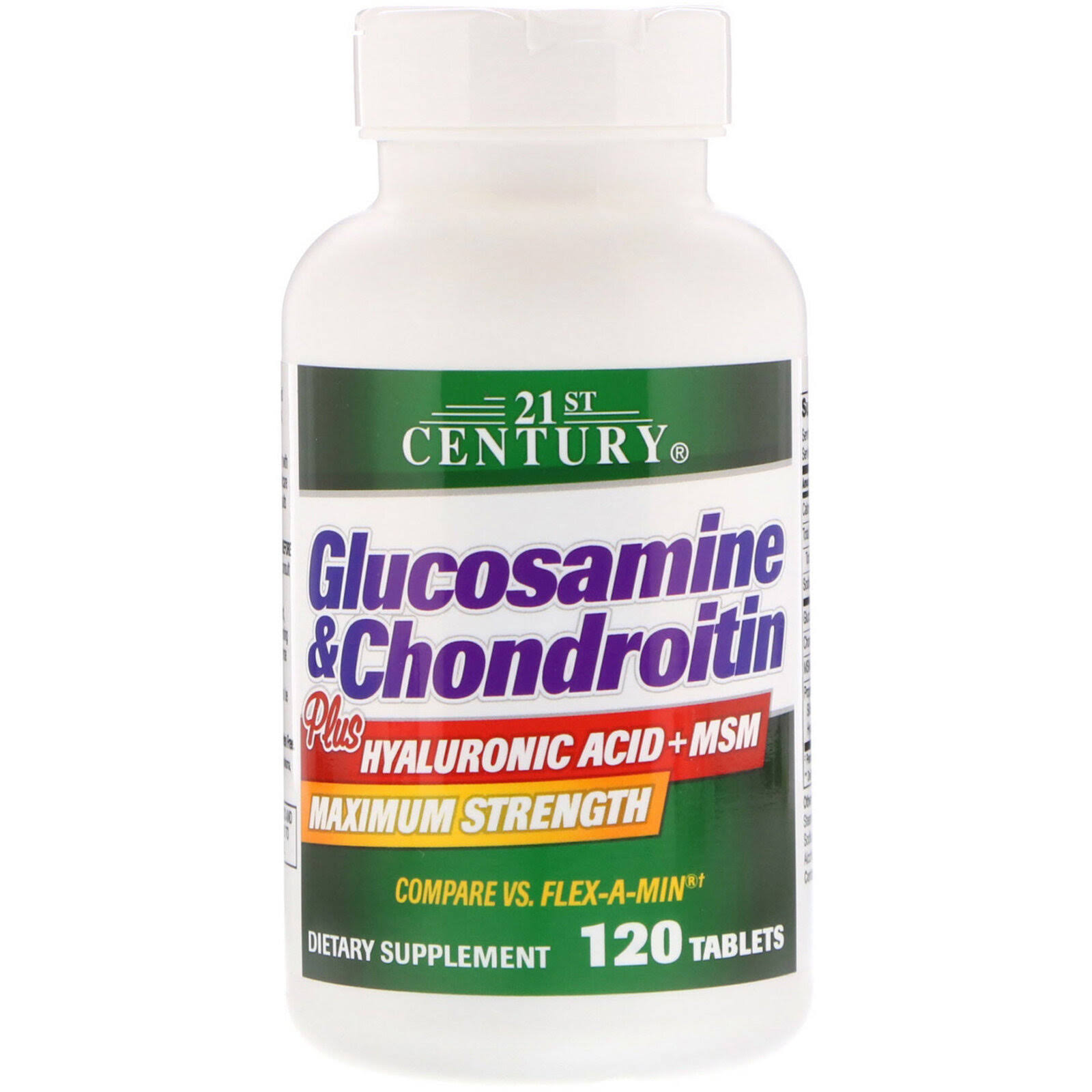 21st Century Glucosamine and Chondroitin Supplement - 120Tablets