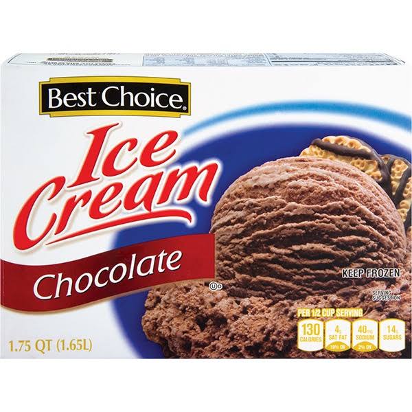 Best Choice Chocolate Ice Cream - 1.75 qt
