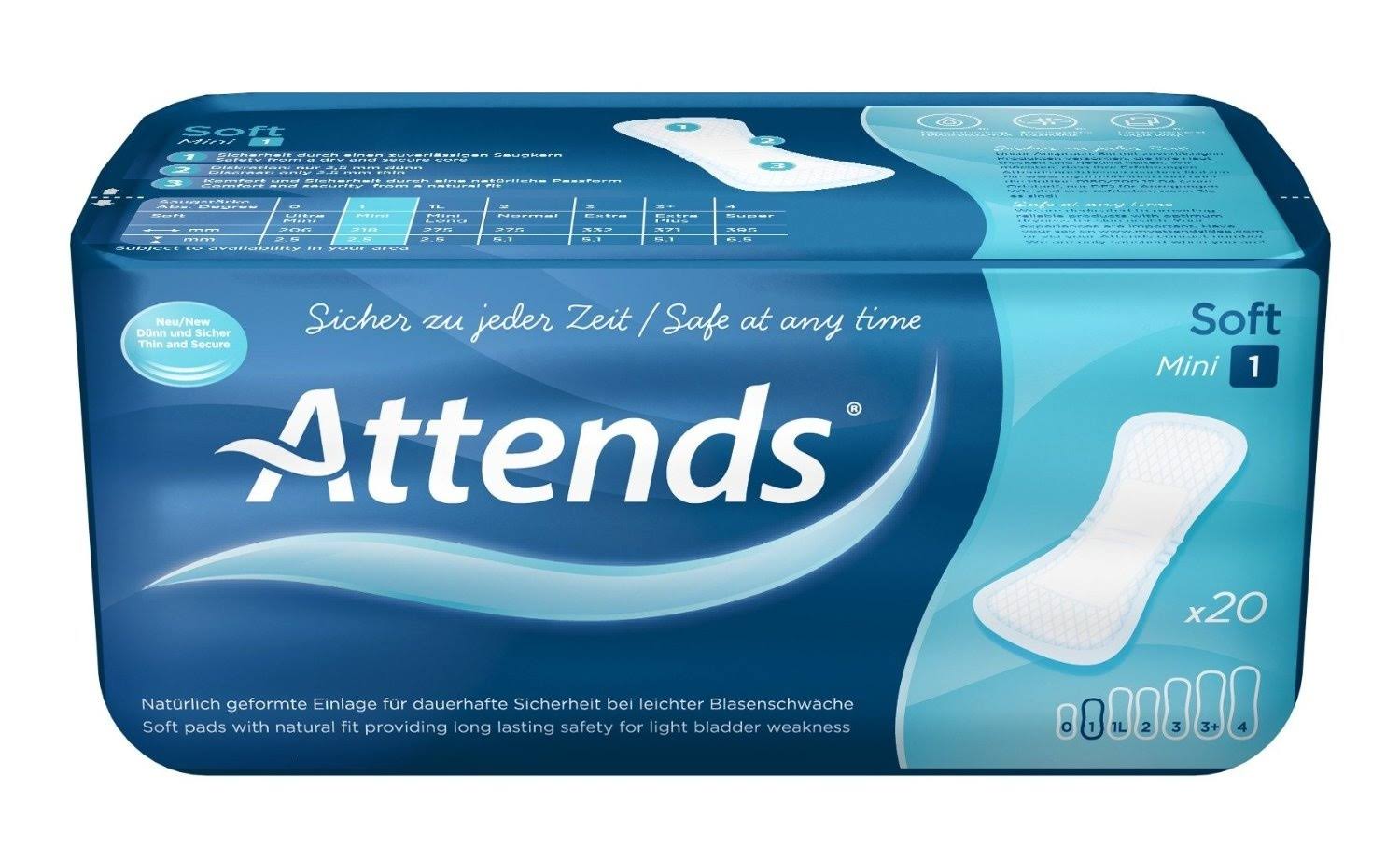 Attends Soft 1 Mini Pads Pack of 20