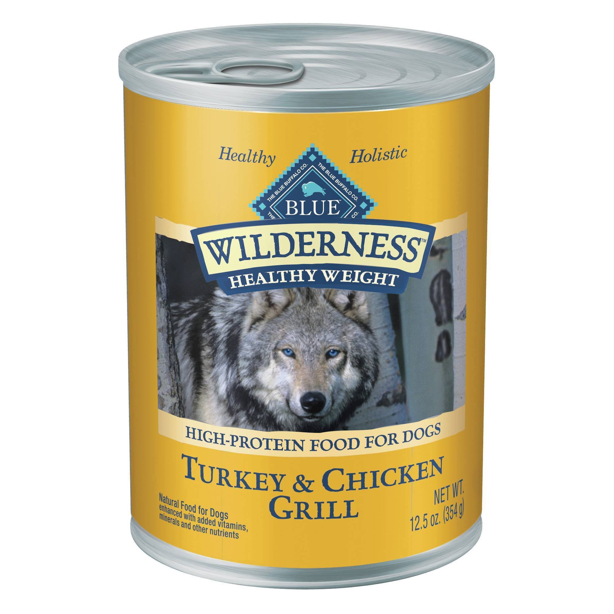 Blue Buffalo Wilderness Adult Healthy Weight Dog Food - Turkey & Chicken Grill, 12.5ozz