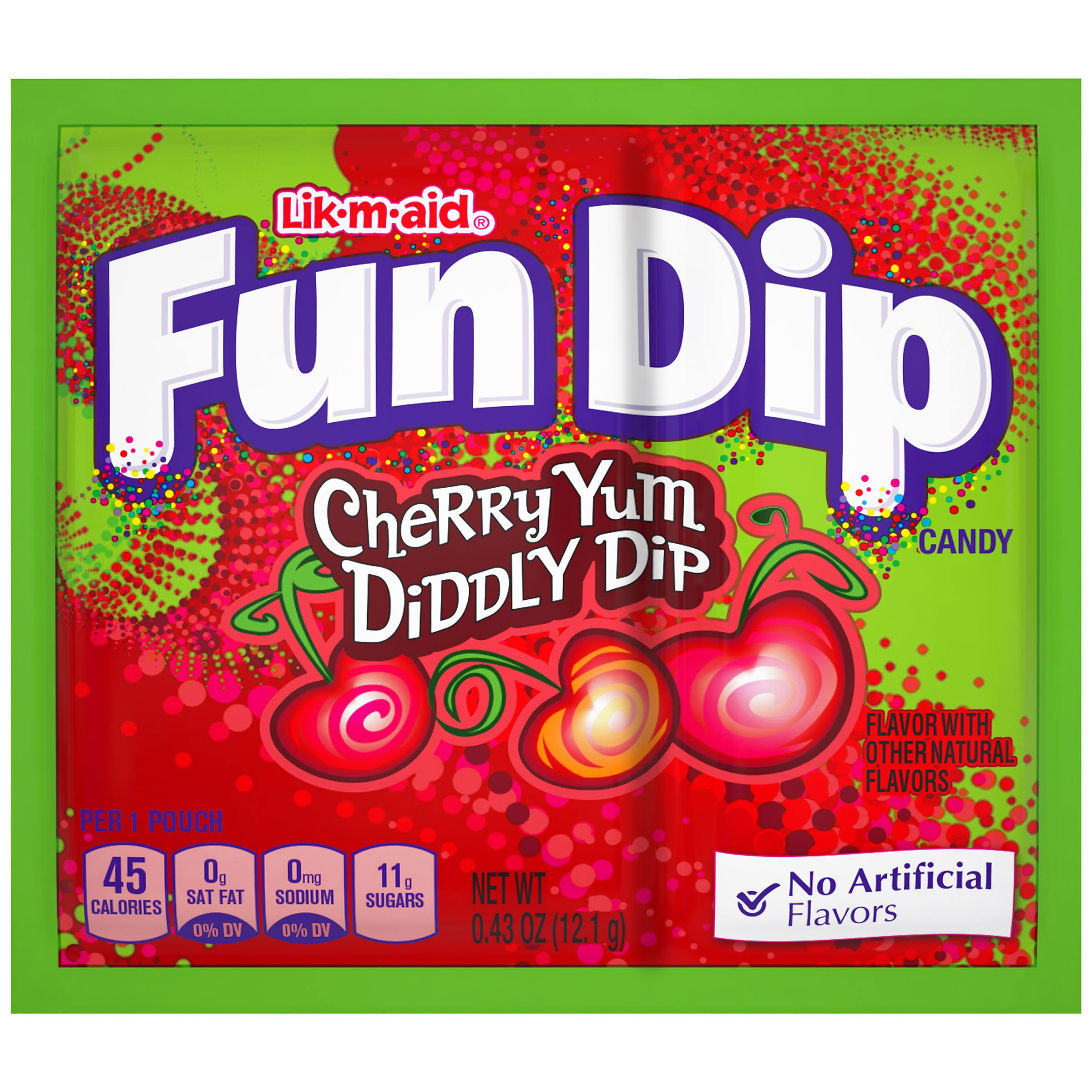 Fun Dip Candy, Cherry Yum, Diddly Dip - 0.43 oz