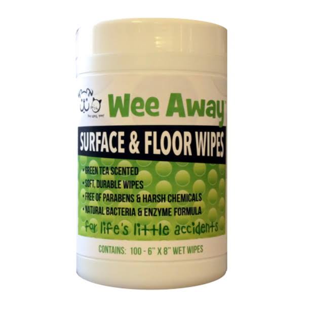 Wee Away Surface & Floor Wipes, 100-Count