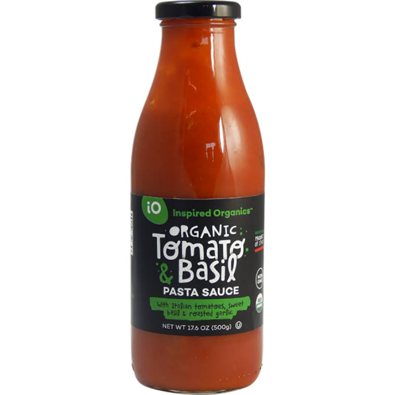 Inspired Organics Pasta Sauce, Organic, Tomato & Basic - 17.6 oz