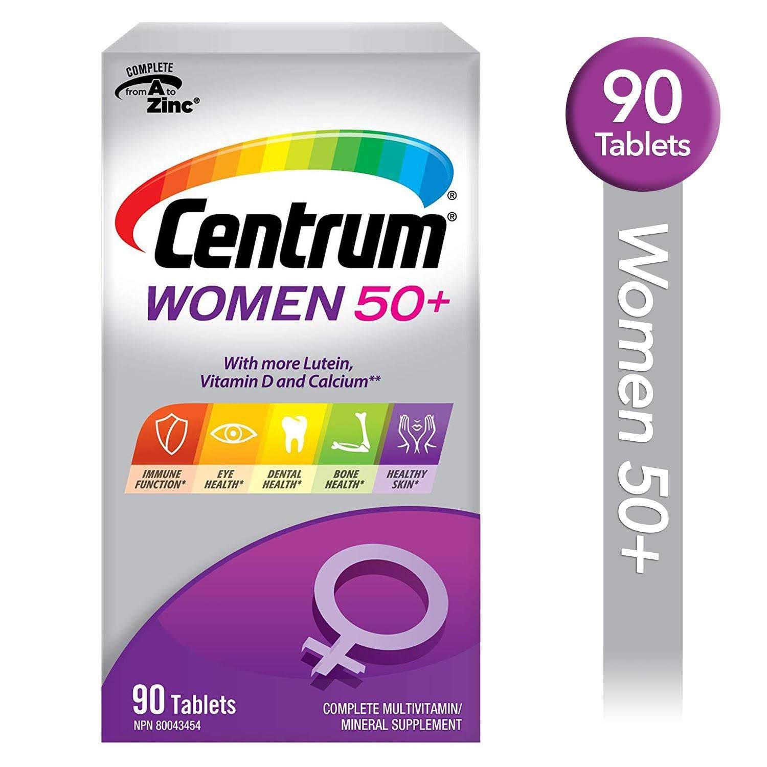 Centrum Women 50+ Multivitamin - 90 Tablets
