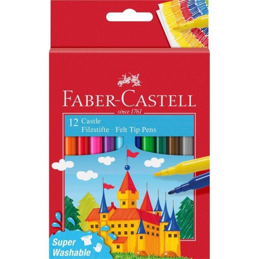 Faber-Castell Castle 554201 Felt Tip Pen 12 Cardboard Case