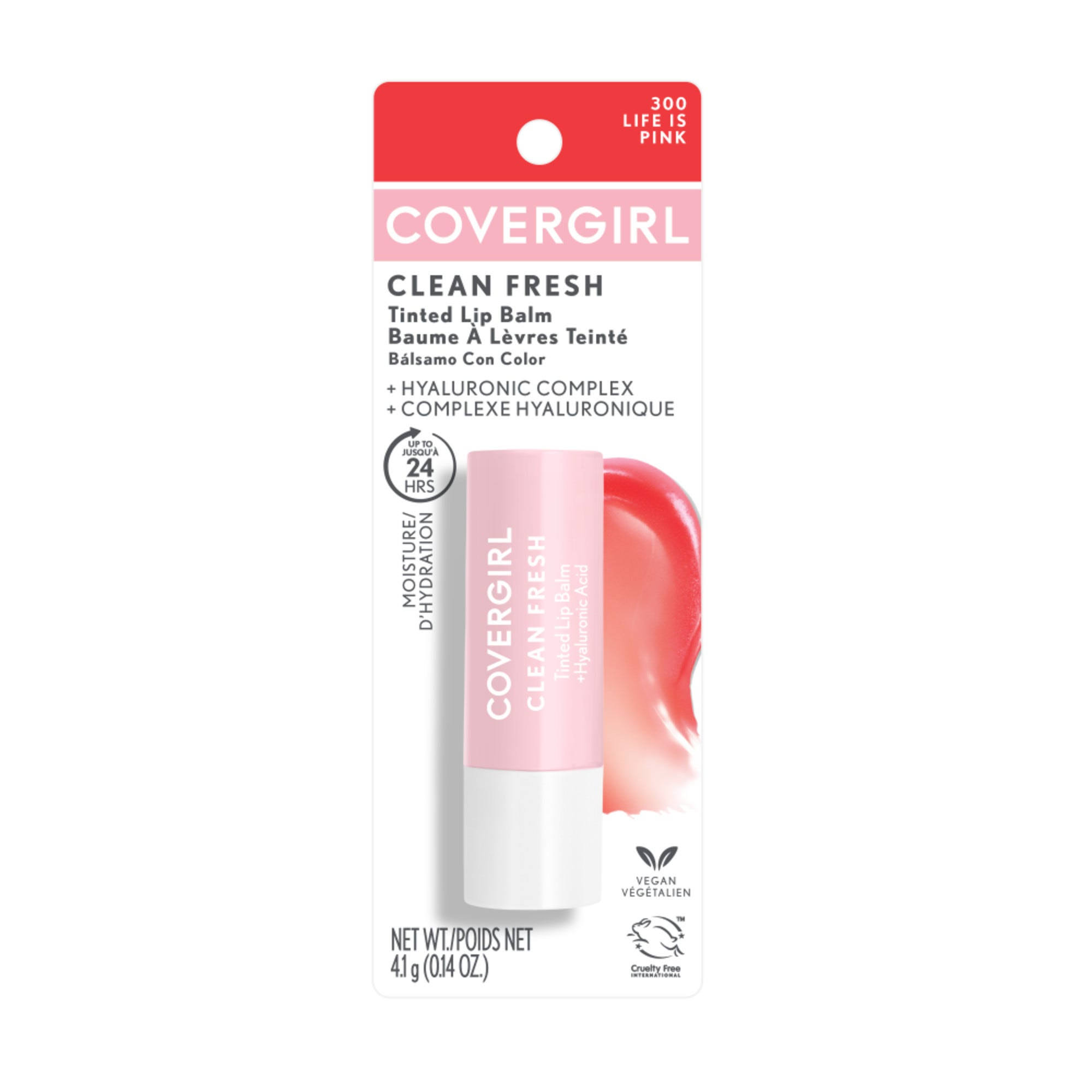 Covergirl clean fresh lip balm, life is pink 300, 0.05 oz