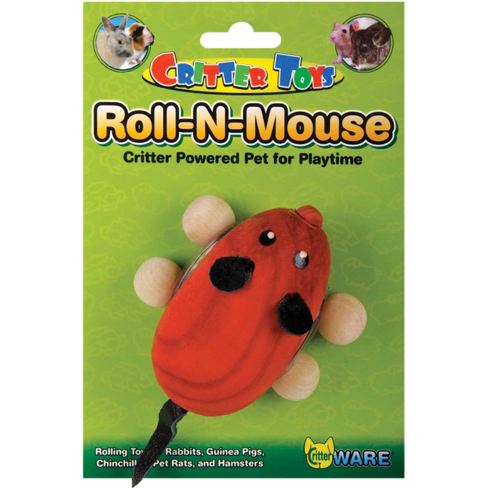 Ware Roll-N-Mouse Rolling Toy for Small Pets - Red