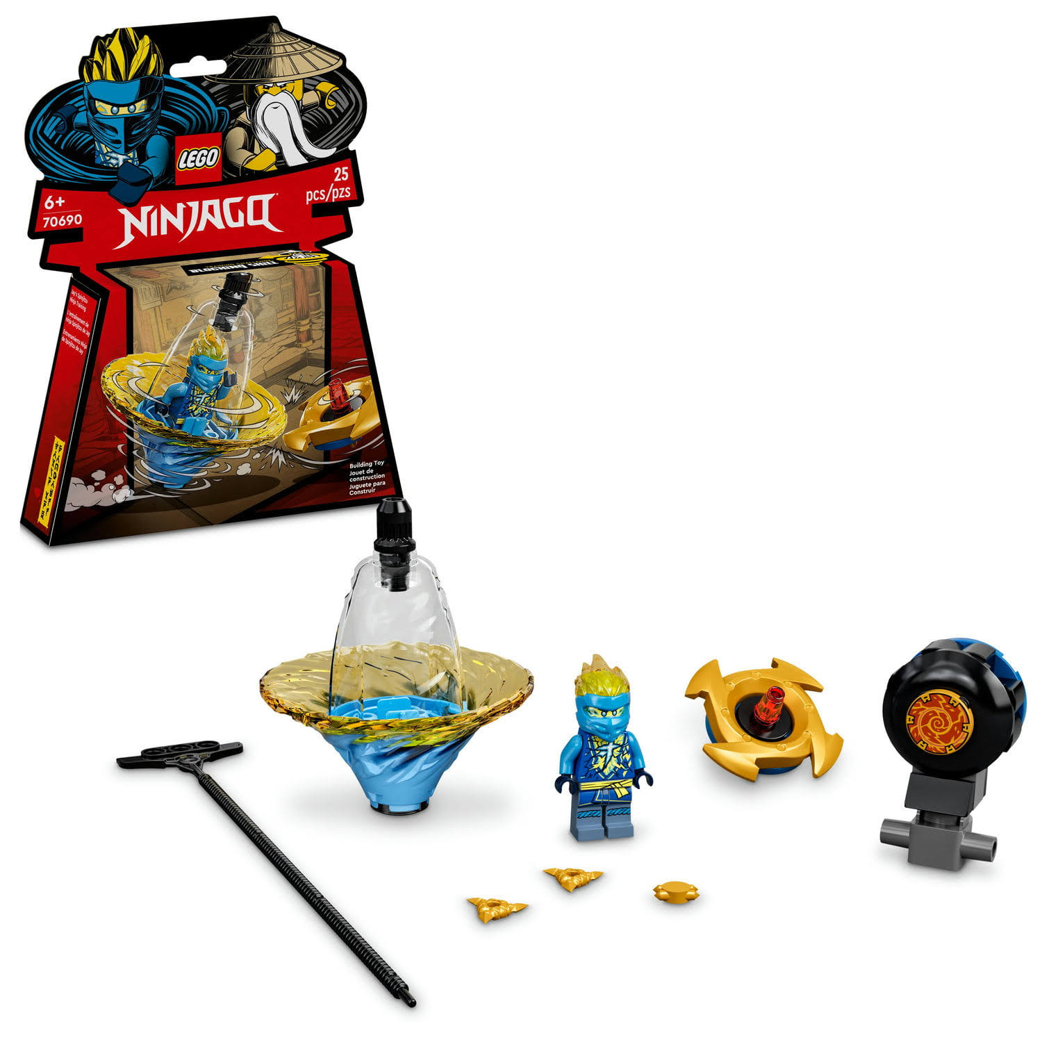 LEGO NINJAGO: Jay’s Spinjitzu Ninja Training Spin Toy (70690)