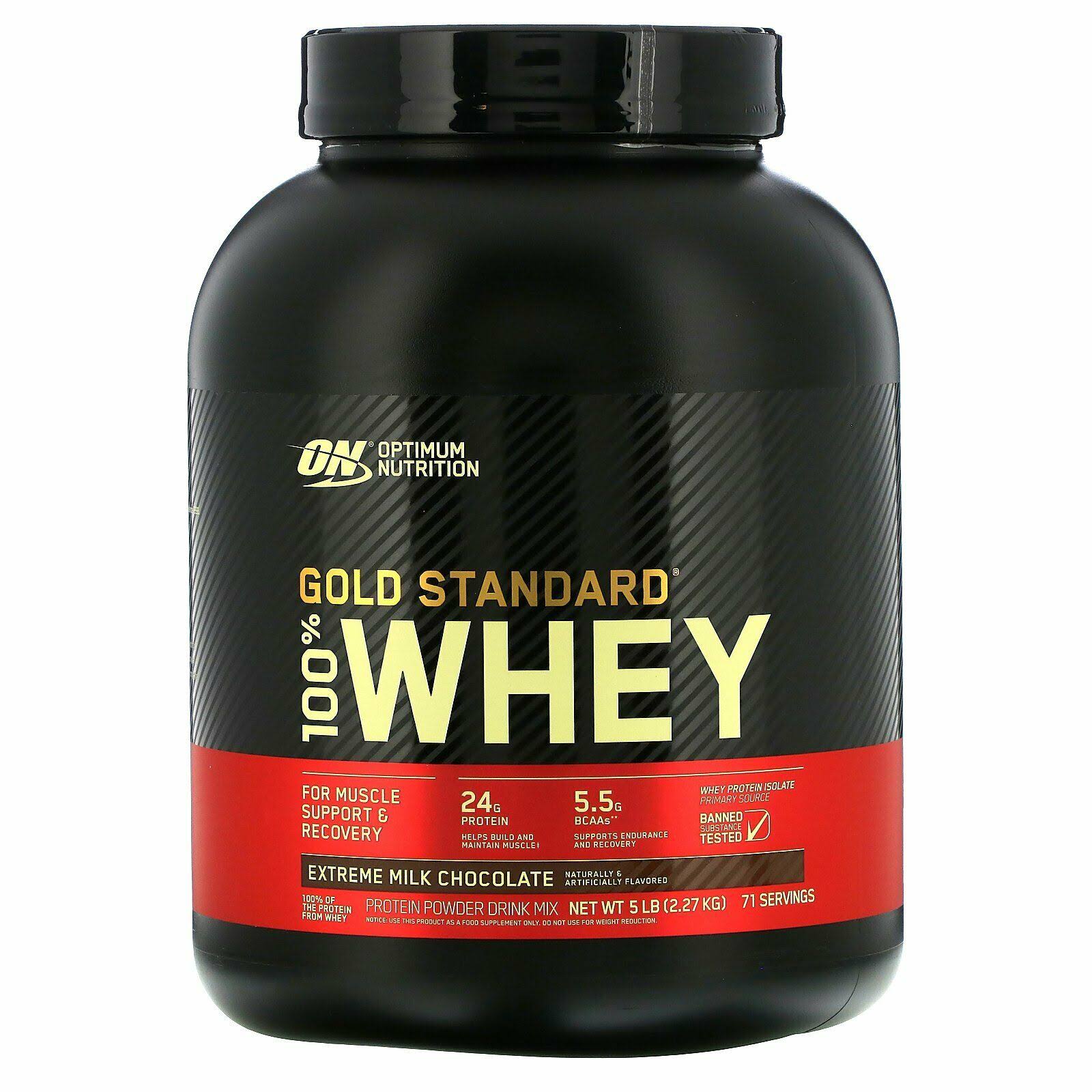 Optimum Nutrition 100% Whey Gold Standard Protein Powder - Extreme Milk Chocolate, 5lb